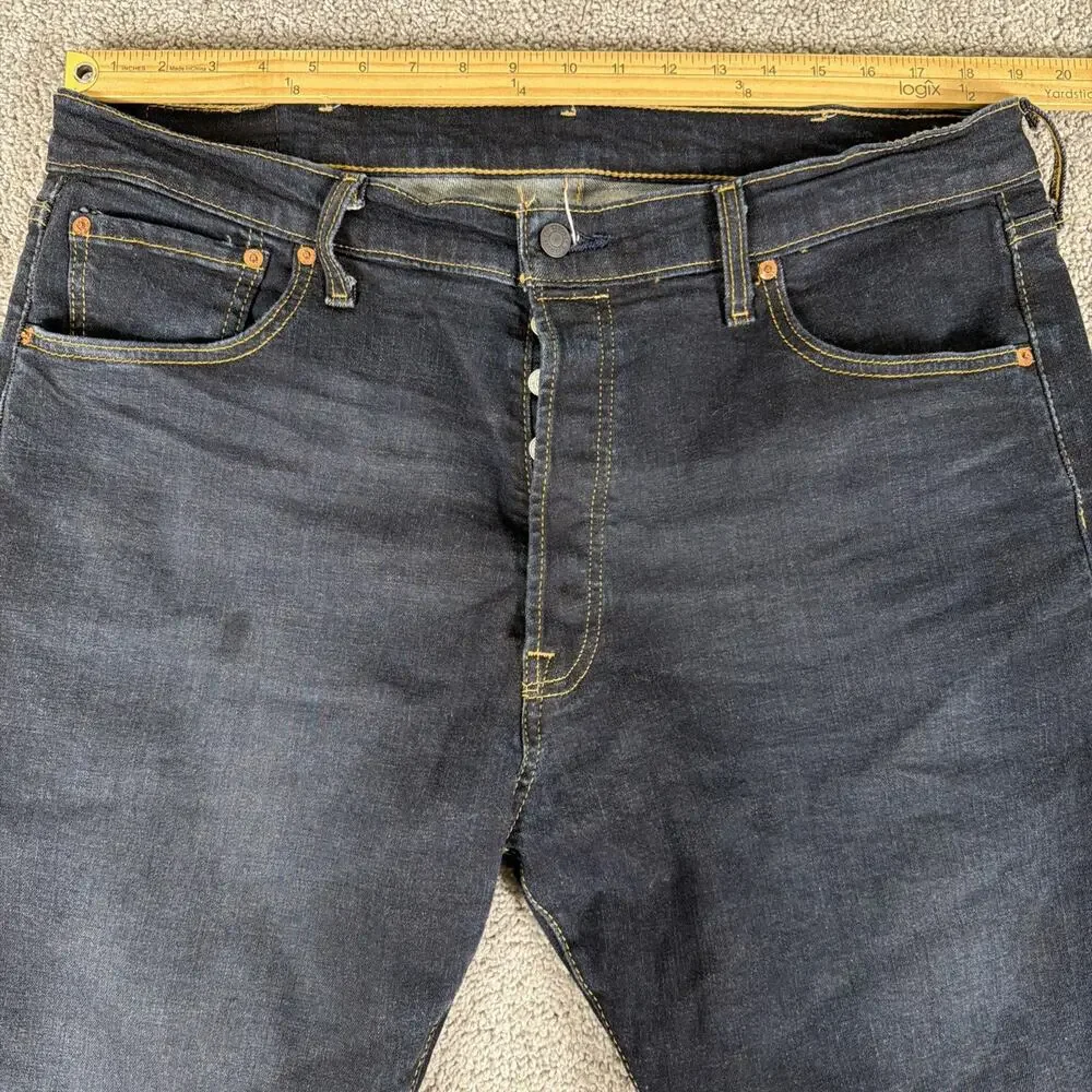 Levis 501 XX Jeans Mens 40x30 Rigid Indigo STF Raw Denim Stretch Straight Leg